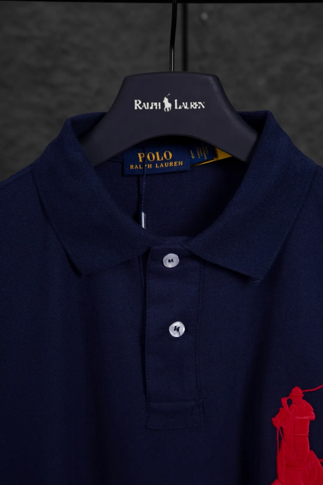 25101# Navy red label actual picture P200